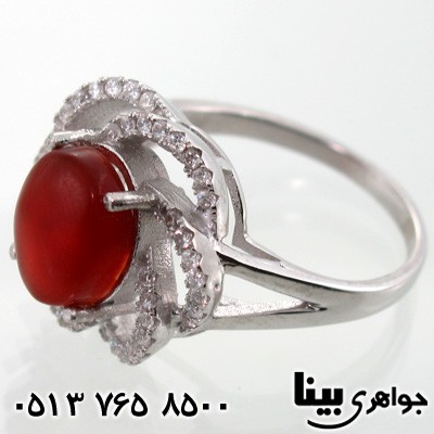 انگشتر عقیق یمنی بهارین زنانه