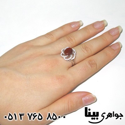 انگشتر عقیق یمنی بهارین زنانه