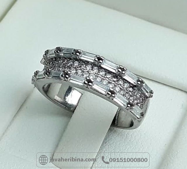 انگشتر نقره تایلندی رودیوم زنانه _کد:35485