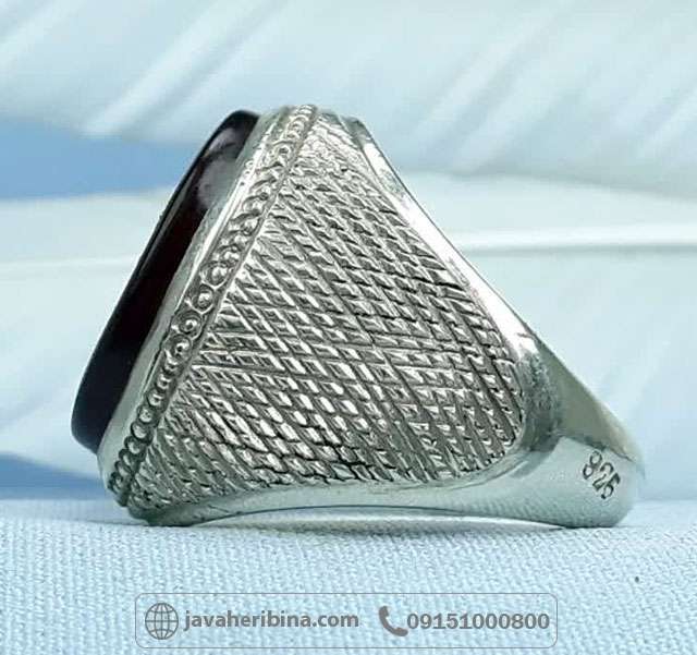 انگشتر عقیق کبدی خراسانی رهبر شهید با حکاکی ان معی ربی _کد:35490