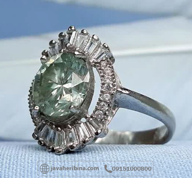 انگشتر الماس روسی (موزانایت) بسیار شیک و زیبا _کد:35496