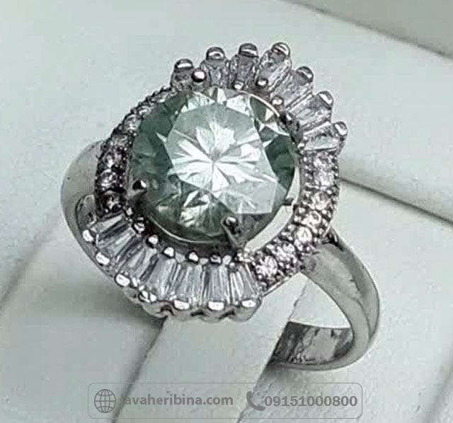 انگشتر الماس روسی (موزانایت) بسیار شیک و زیبا _کد:35496