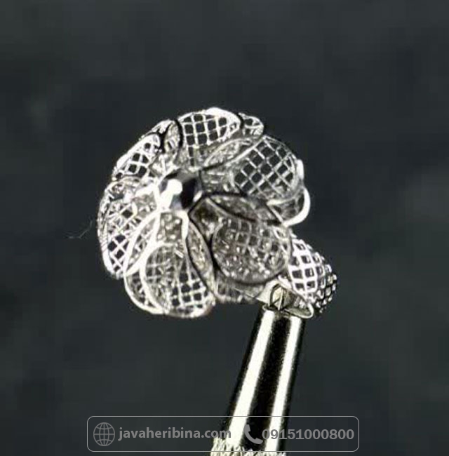 انگشتر نقره زنانه مدل گل _کد:35540