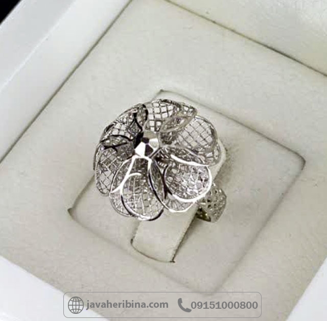 انگشتر نقره زنانه مدل گل _کد:35540