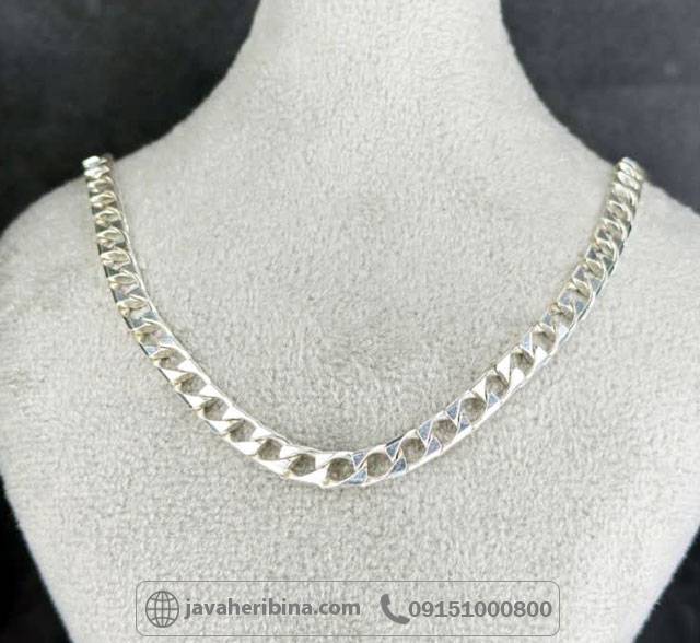 زنجیر نقره ژاپنی مردانه سنگین _کد:35547