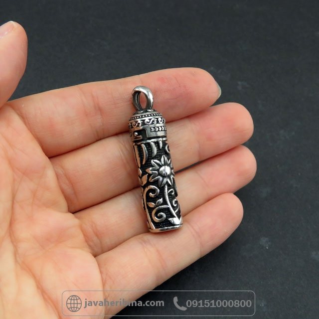 گردنبند لوله حرز طلاروس جاسازی ادعیه _کد:35583