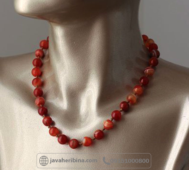 سینه ریز عقیق سلیمانی خوش رنگ و بسیار زیبا _کد:35596