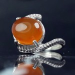 پرتقالی نقره زنانه طرح پیچ _کد:35615