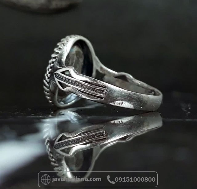 انگشتر فیروزه نیشابوری نقره مردانه _کد:35617