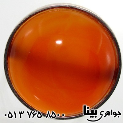 انگشتر عقیق قرمز دایره درشت کلاسیک زنانه
