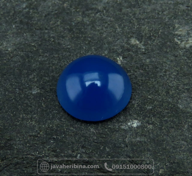 نگین انگشتر عقیق آبی خوش رنگ _کد:35650
