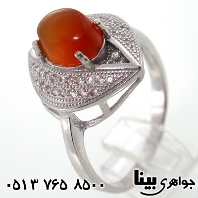 انگشتر عقیق یمنی طرح چشم زنانه