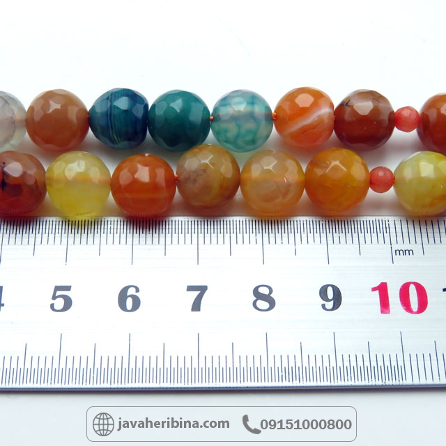 تسبیح عقیق ام البنین تراش خوش رنگ _کد:35738