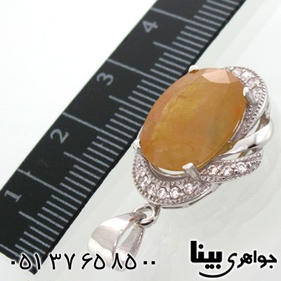 گردنبند یاقوت زرد زنانه درشت دو