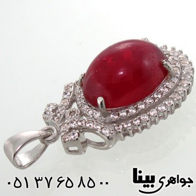 گردنبند یاقوت سرخ زنانه درشت