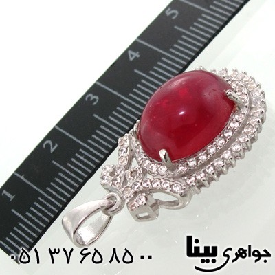 گردنبند یاقوت سرخ زنانه درشت