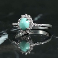 نیشابوری نقره زنانه با روکش رودیوم _کد:36205