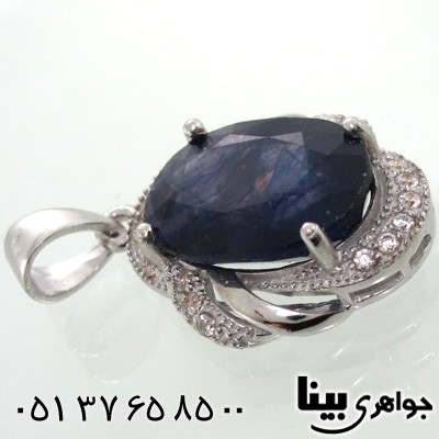 گردنبند یاقوت کبود زنانه درشت