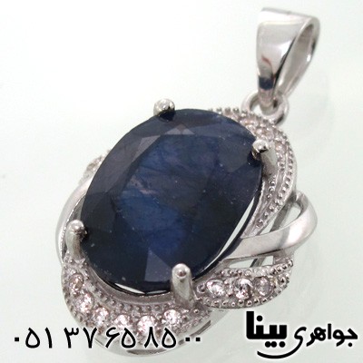 گردنبند یاقوت کبود زنانه درشت
