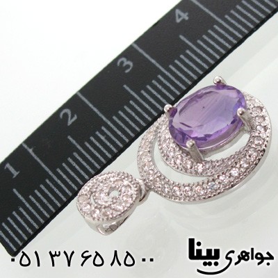 گردنبند آمتیست بیضی زنانه