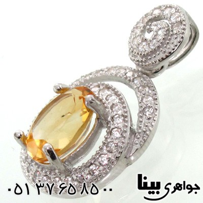 گردنبند سیترین دایره ای زنانه