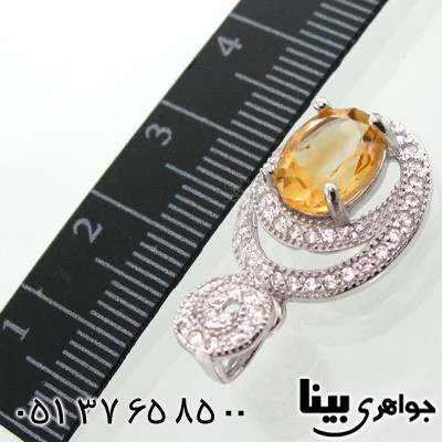 گردنبند سیترین دایره ای زنانه