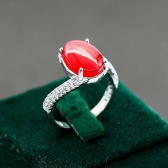 سرخ نقره زنانه با روکش رودیوم _کد:36297