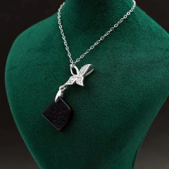 با حکاکی ان معی ربی و آویز نقره _کد:36305