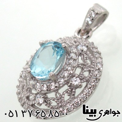 گردنبند توپاز دایره زنانه درشت