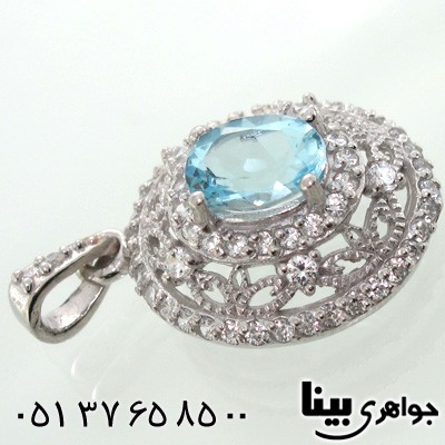 گردنبند توپاز دایره زنانه درشت