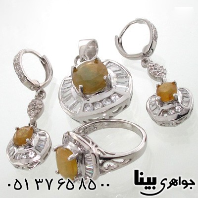 سرویس یاقوت زرد زنانه طرح پرنسس درشت