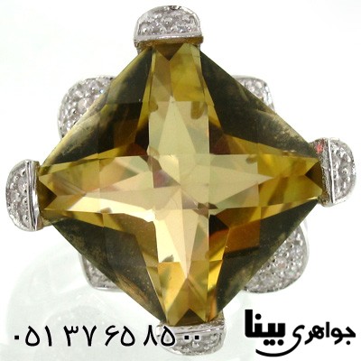 انگشتر ابسیدین مربعی زنانه درشت