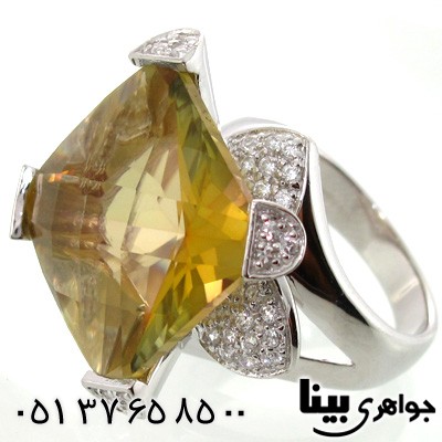 انگشتر ابسیدین مربعی زنانه درشت
