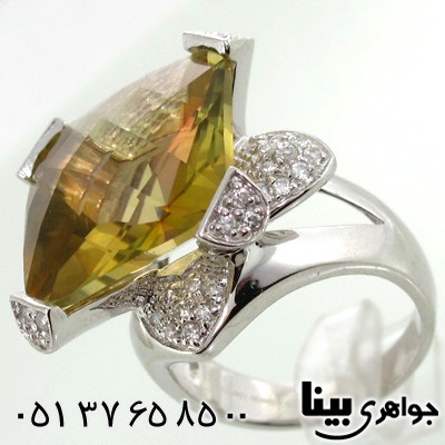 انگشتر ابسیدین مربعی زنانه درشت