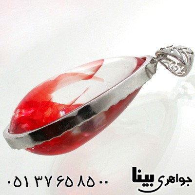 گردنبند کوارتز با طرح شعله زنانه درشت