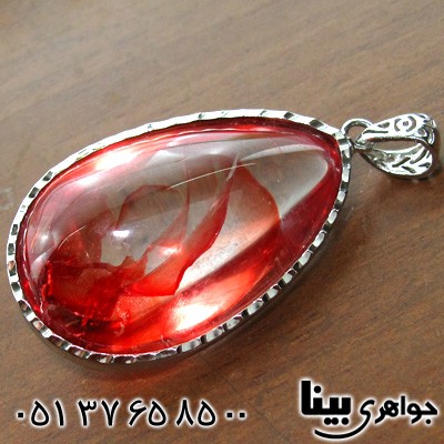 گردنبند کوارتز با طرح شعله زنانه درشت