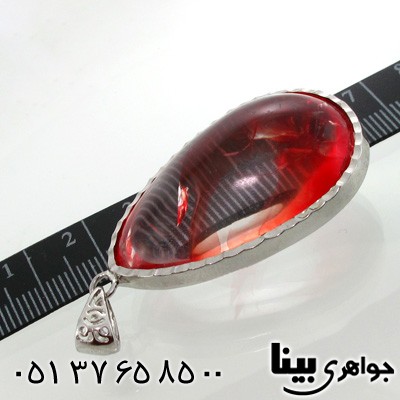 گردنبند کوارتز با طرح شعله زنانه درشت