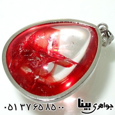 گردنبند کوارتز با طرح شعله اشکی زنانه درشت