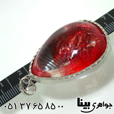 گردنبند کوارتز با طرح شعله اشکی زنانه درشت