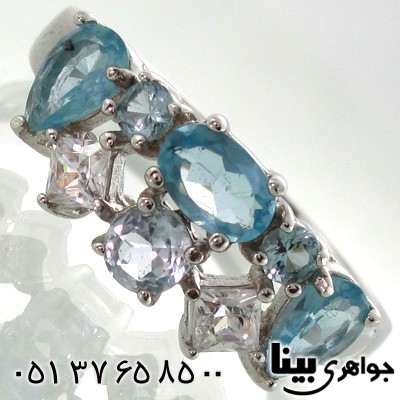 انگشتر توپاز طرح تاج زنانه