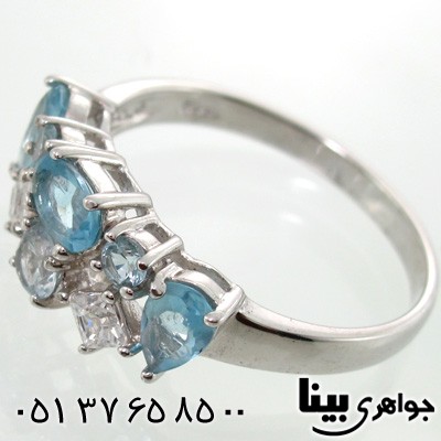 انگشتر توپاز طرح تاج زنانه