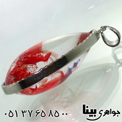 گردنبند کوارتز با طرح آتش زنانه درشت