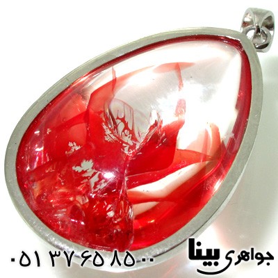 گردنبند کوارتز با طرح آتش زنانه درشت