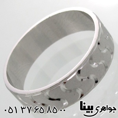 انگشتر نقره حلقه طرح موج دو
