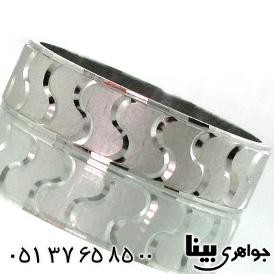 انگشتر نقره حلقه طرح موج دو