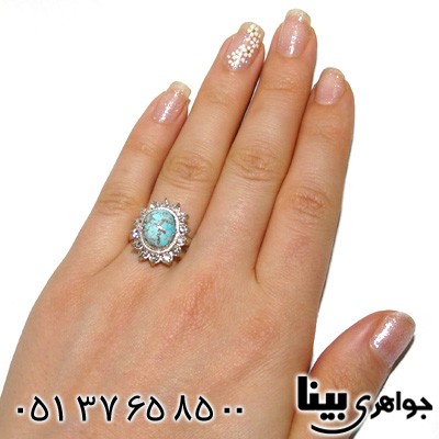 انگشتر فیروزه نیشابوری شجری زنانه شماره یک