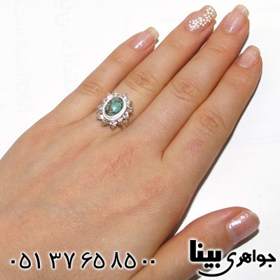 انگشتر فیروزه نیشابوری شجری زنانه شماره دو