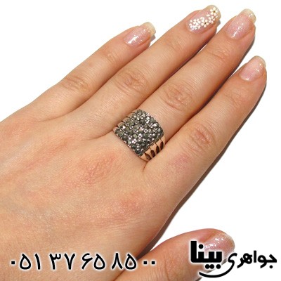 انگشتر حدید مستطیلی زنانه