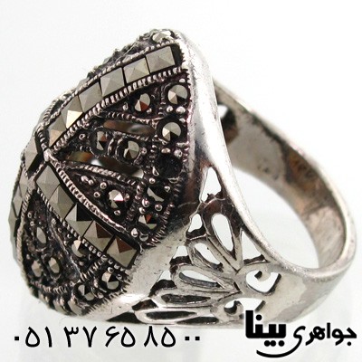 انگشتر حدید بیضی زنانه درشت