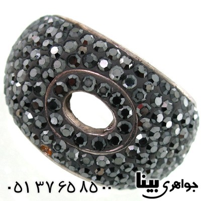 انگشتر حدید سوارسکی درشت زنانه